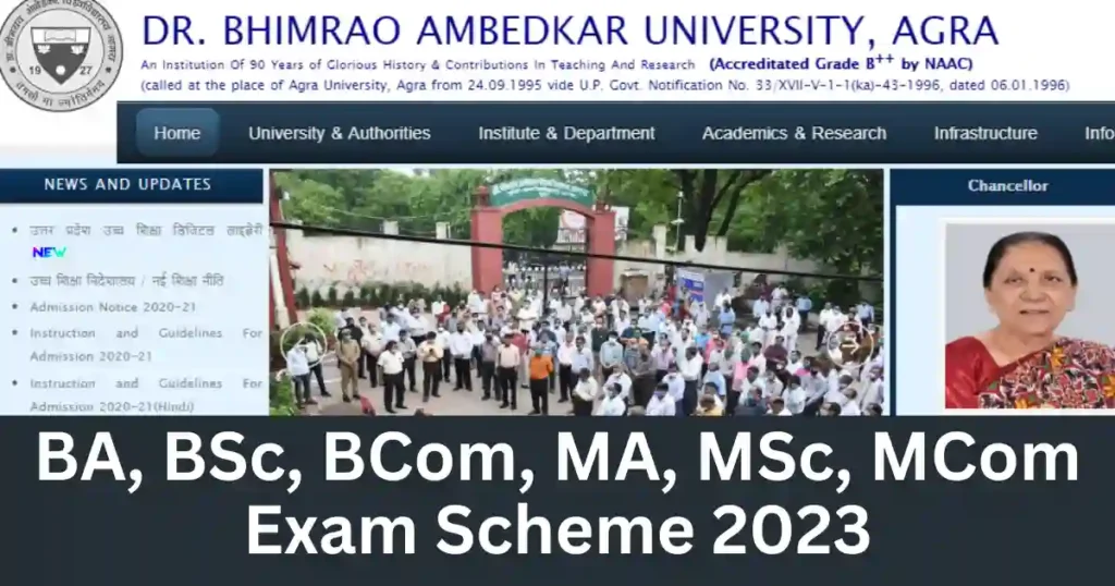 DBRAU Exam Date Sheet 2023 BA BSc BCom 1st 2nd 3rd Year Exam Scheme PDF